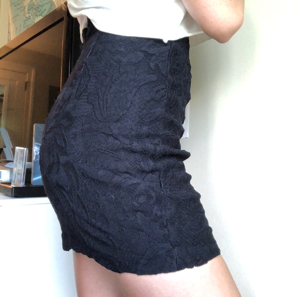 H&M Navy Lace Skirt
